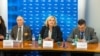 Giuseppe Morabito, Željana Zovko i Radoslav Bužančić na konferenciji u Briselu 10. 1. 2024.