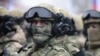 Спецназ "Ахмат" на построении в Чечне