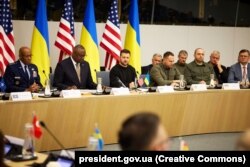 Під час засідання Контактної групи з питань оборони України у форматі «Рамштайн». Штаб-квартирі НАТО. Брюссель, Бельгія, 11 жовтня 2023 року