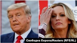 Доналд Тръмп и Сторми Даниълс, колаж