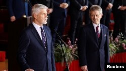 Церемонія інавгурації нового президента Чехії Петра Павела (ліворуч), Прага, 9 березня 2023 року