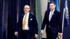 Міністр оборони України Олексій Резніков (ліворуч) і міністр оборони Естонії Ханно Певкур на неформальній зустрічі міністрів оборони країн ЄС. Місто Мерста, що неподалік Стокгольму, Швеція, 8 березня 2023 року