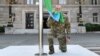 Ільгам Алієв підняв державний прапор Азербайджану в місті Ханкенді, 15 жовтня 2023 року