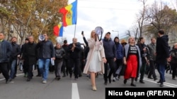 Протест партії «Шор» 23 жовтня під керівництвом віцепрезидентки партії Марини Таубер