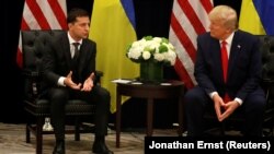 Президенти України та США Володимир Зеленський (л) та Дональд Трамп, Нью-Йорк, 25 вересня 2019 року