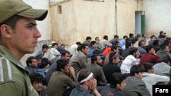 گروهی از مهاجران افغان در حال انتقال به افغانستان