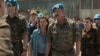 Bosnia and Herzegovina - Scene from Bosnian director Jasmila Zbanic's film "Quo vadis, Aida" starring Jasna Djuricic, actress in photography, March 16, 2021.