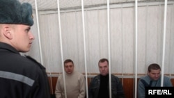 Мікалай Аўтуховіч, Уладзімер Асіпенка, Міхаіл Казлоў (справа)