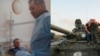 Фотографія з госпіталю ім. Бурденко, на якій Євген Усов у кадрі з міністром оборони Росії Сергієм Шойгу (ліворуч) та танкісти 6-ї окремої танкової бригади збройних сил Росії