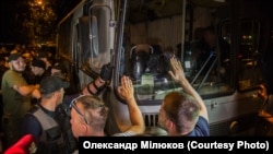 Під час акції протесту в Одесі 8 червня 2017 року, фото: Олександр Мілюков