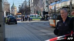 Район происшествия в Мангейме, Германия, 3 марта 2025 года