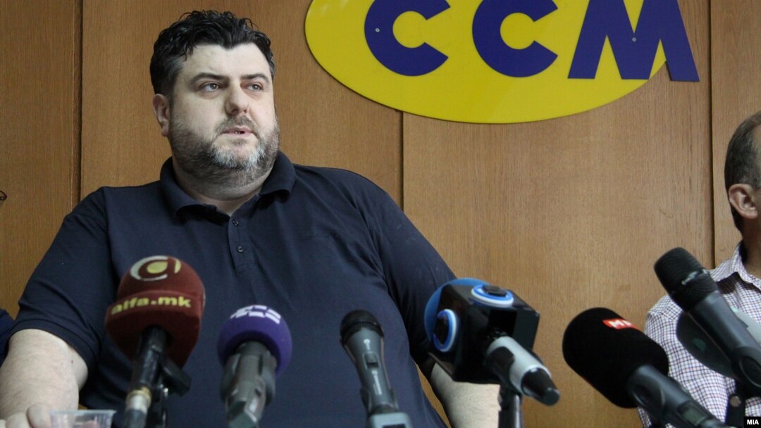 Претседателот на ССМ Дарко Димовски 