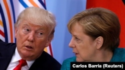 Дональд Трамп та Ангела Меркель