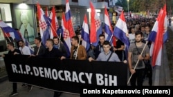 Protest studenata u Mostaru protiv izbora Željka Komšića