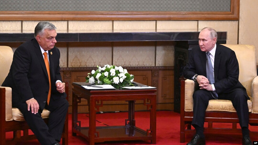 Встреча Путина и Орбана в Китае, октябрь 2023