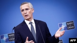 Генеральний секретар НАТО Єнс Столтенберг презентує річний звітуорганізації за 2023 рік у штаб-квартирі НАТО в Брюсселі, 14 березня 2024 року