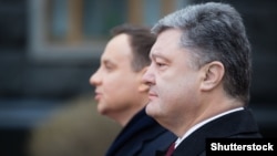 Польський президент Анджей Дуда та президент України Петро Порошенко

