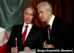 Президент Росії Володимир Путін і мер Москви Сергій Собянін