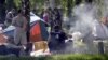 Serbia - Belgrade, the celebration of May Day: traditionally people have gathered in parks and many places to visit in the nearby city enjoying the beautiful weather, illustrative photo, 01May2012.