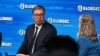 Presidenti i Serbisë, Aleksandar Vuçiq, në Forumin GLOBSEC në Pragë. 13 qershor, 2025.