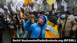 Акція підприємців біля будівлі Верховної Ради, Київ, 4 грудня 2020 року