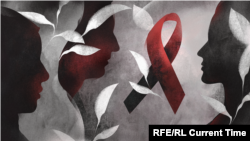Тасвире аз рамзи мубориза бо HIV