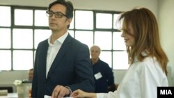 Кандидатот за претседател Стево Пендаровски гласа на претседателските избори