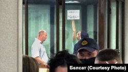  Паліна Шарэнда-Панасюк падчас суду. Берасьце, 2021