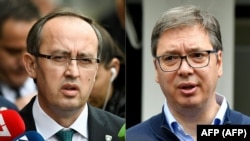 Premijer Kosova Avdulah Hoti i predsednik Srbije Aleksandar Vučić 