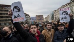 Митинг в поддержку Украины в Праге