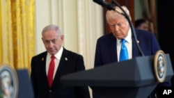 Izraelski premijer Benjamin Netanyahu i američki predsjednik Donald Trump u Bijeloj kući, Washington, SAD, februar 2025.