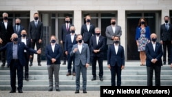 Архіўнае фота: Міністры замежных спраў краін ЭЗ на сустрэчы ў Люксэмбургу, жнівень 2020