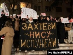 Studenti su saopštili da očekuju hitnu reakciju nadležnih organa na sve njihove zahteve, Beograd, 12. decembar 2024.